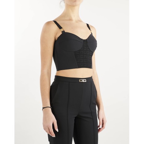 ELISABETTA FRANCHI Top con tagli a bustier Elisabetta Franchi