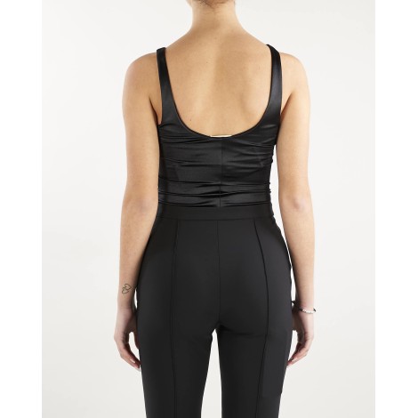 ELISABETTA FRANCHI Body con plastron ricamato Elisabetta Franchi