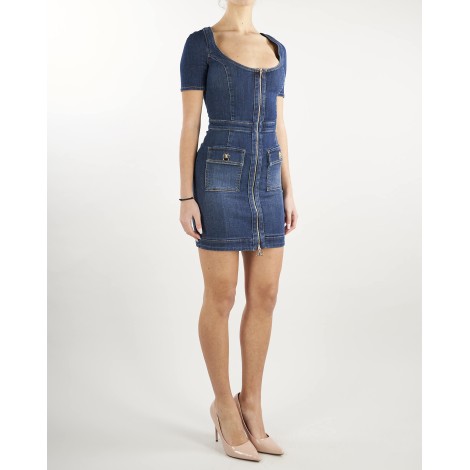 ELISABETTA FRANCHI Mini abito in denim Elisabetta Franchi