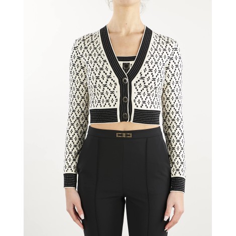 ELISABETTA FRANCHI Cardigan corto disegno losanga Elisabetta Franchi