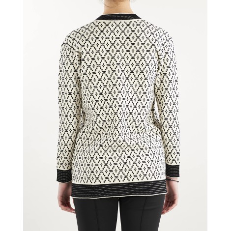 ELISABETTA FRANCHI Cardigan ampio disegno losanga Elisabetta Franchi