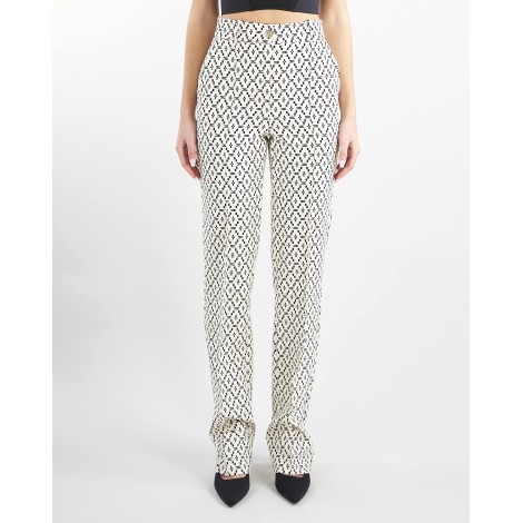 ELISABETTA FRANCHI Pantalone in doppio crepe stampato con disegno Losanga Elisabetta Franchi