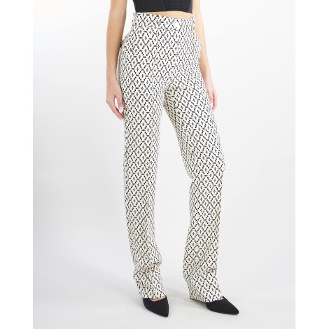 ELISABETTA FRANCHI Pantalone in doppio crepe stampato con disegno Losanga Elisabetta Franchi