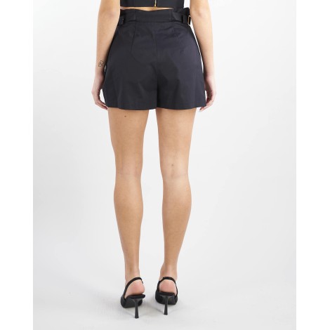 ELISABETTA FRANCHI Short con fascione in punto vita e due fibbie in metallo dorato Elisabetta Franchi