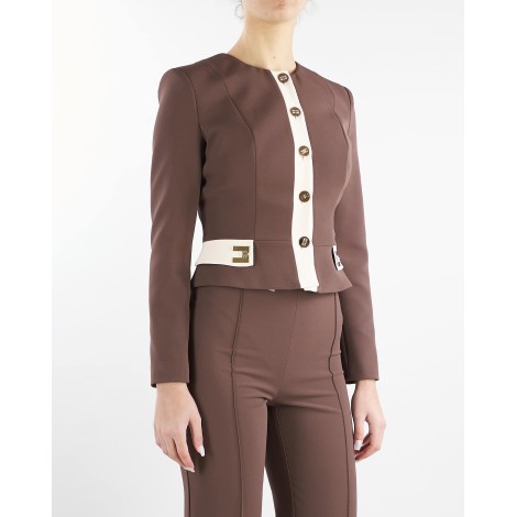 ELISABETTA FRANCHI Giacca in crepe doppio stretch Elisabetta Franchi