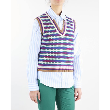 MAX MARA WEEKEND Gilet in cotone jacquard Max Mara Weekend