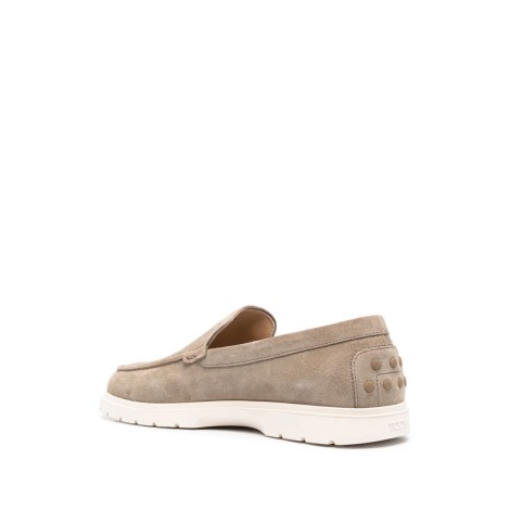 TOD'S MOCASSINO PANTOFOLA IN PELLE SCAMOSCIATA  BEIGE XXM59K00040RE0C405