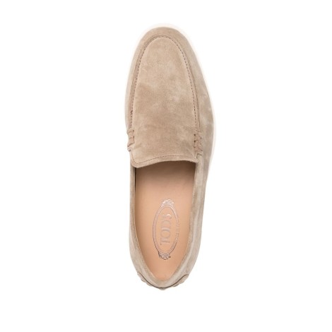 TOD'S MOCASSINO PANTOFOLA IN PELLE SCAMOSCIATA  BEIGE XXM59K00040RE0C405