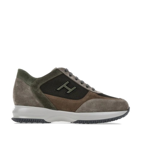 HOGAN SNEAKERS INTERACTIVE MARRONE, GRIGIO, VERDE HXM00N0Q101MH6543L