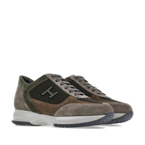 HOGAN SNEAKERS INTERACTIVE MARRONE, GRIGIO, VERDE HXM00N0Q101MH6543L