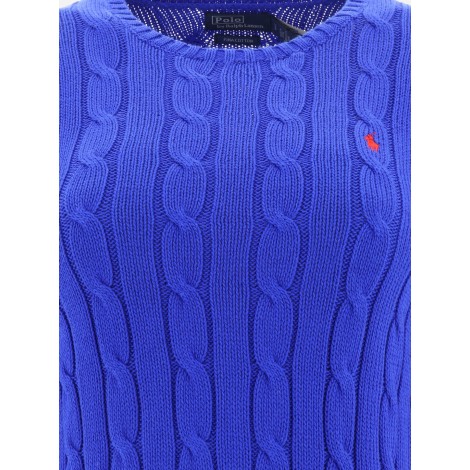 POLO RALPH LAUREN PULL IN COTONE COL LOGO BLU 211891640006