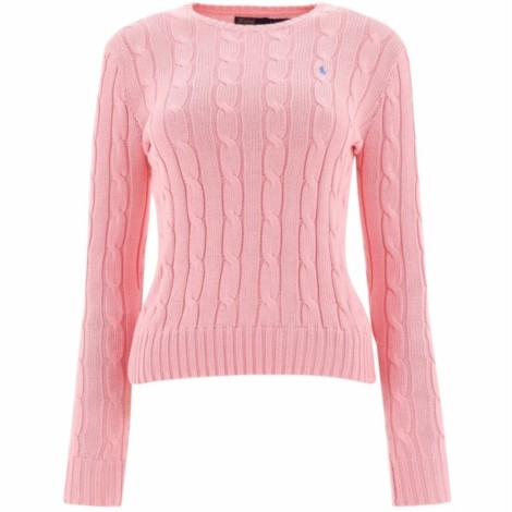 POLO RALPH LAUREN PULL IN COTONE CON LOGO ROSA 211891640004