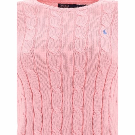 POLO RALPH LAUREN PULL IN COTONE CON LOGO ROSA 211891640004