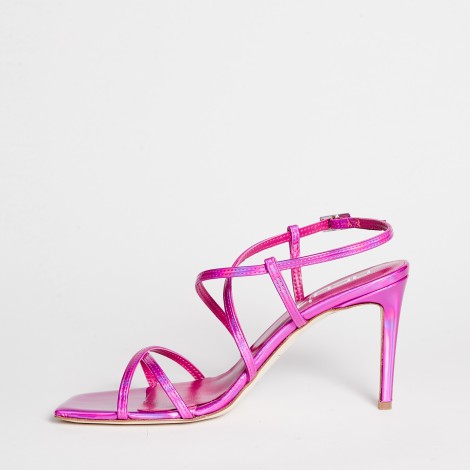 Sandalo Mony in pelle fuchsia