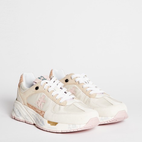 Sneakers Mase 6257G in suede e tessuto beige