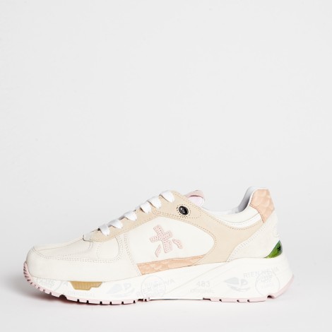 Sneakers Mase 6257G in suede e tessuto beige