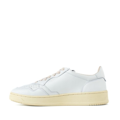 Sneakers in pelle bianca con scritta