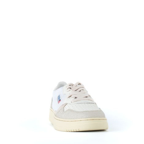 Sneakers in patchwork pelle scamosciata e tela