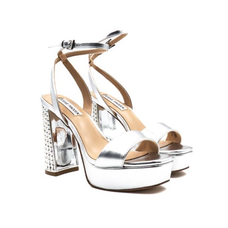 Sandalo Donna Silver STEVE MADDEN Pelle