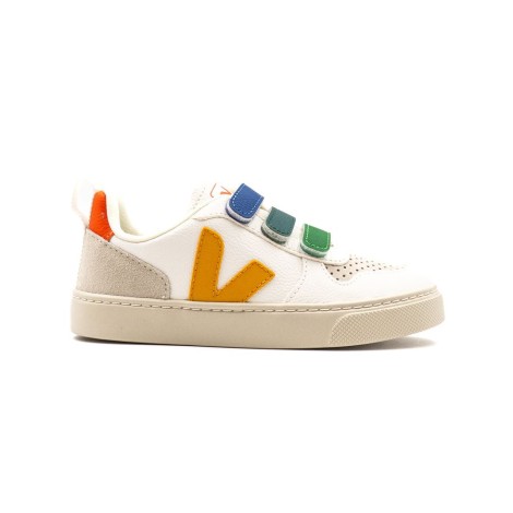 Sneakers Bambino MULTICO-EXTRA-WHITE_OURO VEJA Pelle