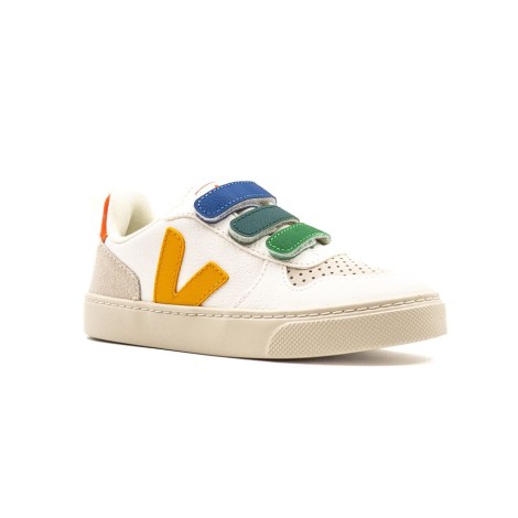 Sneakers Bambino MULTICO-EXTRA-WHITE_OURO VEJA Pelle