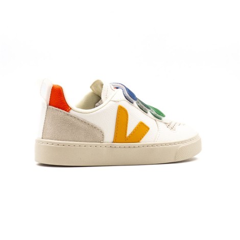 Sneakers Bambino MULTICO-EXTRA-WHITE_OURO VEJA Pelle