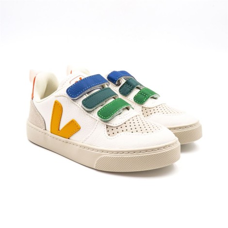 Sneakers Bambino MULTICO-EXTRA-WHITE_OURO VEJA Pelle