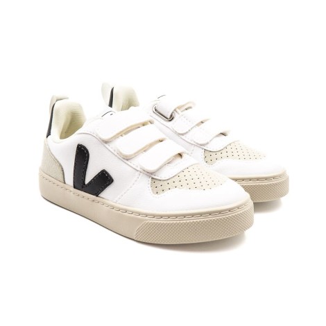 Sneakers Bambino WHITE_BLACK VEJA Pelle