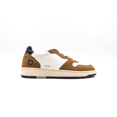 Sneakers Uomo WHITE-CAMEL D.A.T.E.  Pelle