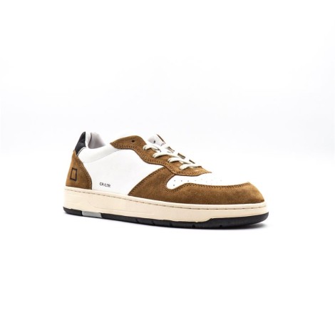 Sneakers Uomo WHITE-CAMEL D.A.T.E.  Pelle