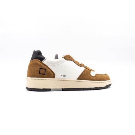 Sneakers Uomo WHITE-CAMEL D.A.T.E.  Pelle