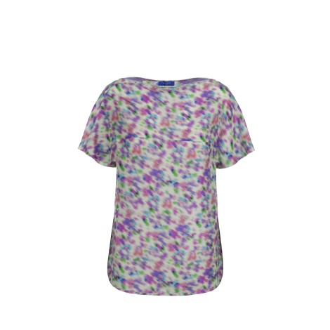 Nina Ricci Multicolor Flowers Print T-Shirt 42