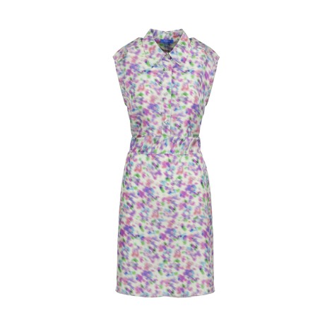 Nina Ricci Sleeveless Multicolor Print Short Dress 40