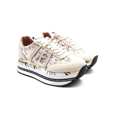 Sneakers Donna Bianco+rosa PREMIATA   Pelle