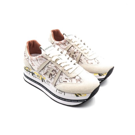 Sneakers Donna Bianco+rosa PREMIATA   Pelle