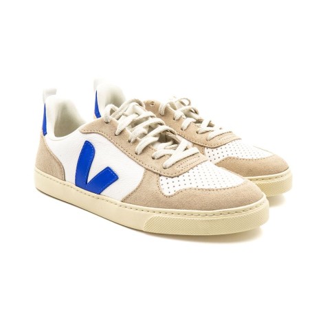 Sneakers Bambino EXTRA-WHITE_PAROS_ALMON VEJA Pelle