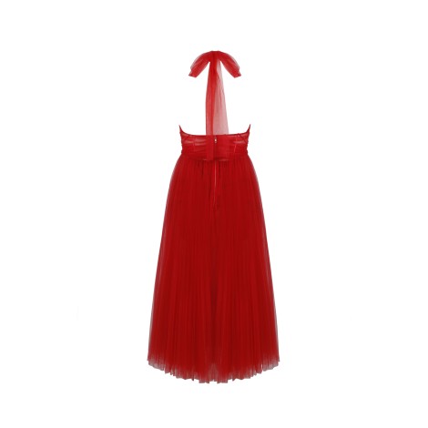 Dolce & Gabbana Mesh Tulle Midi Dress 44