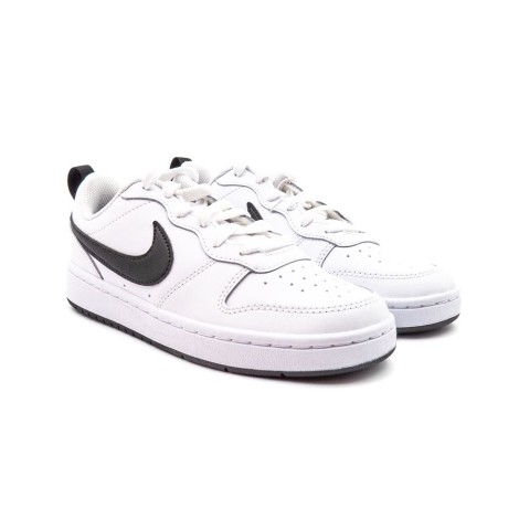 Sneakers Bambino White black NIKE Pelle