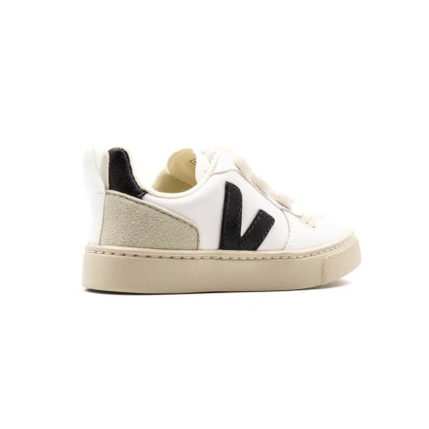 Sneakers Bambino WHITE_BLACK VEJA Pelle