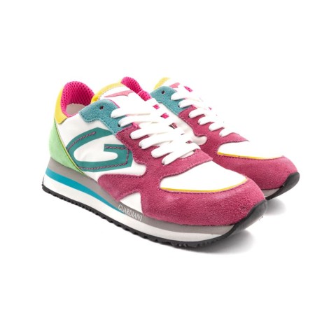 Sneakers Donna PINK/WHITE/GREEN ALBERTO GUARDIANI Tessuto