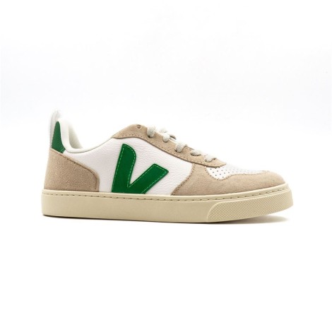 Sneakers Bambino EXTRA-WHITE_EMERAUDE_ALMOND VEJA Pelle