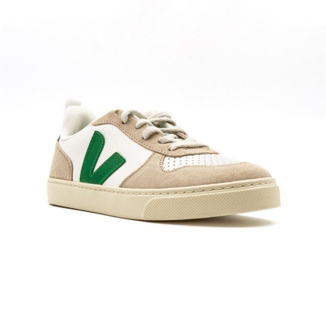 Sneakers Bambino EXTRA-WHITE_EMERAUDE_ALMOND VEJA Pelle