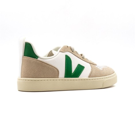 Sneakers Bambino EXTRA-WHITE_EMERAUDE_ALMOND VEJA Pelle