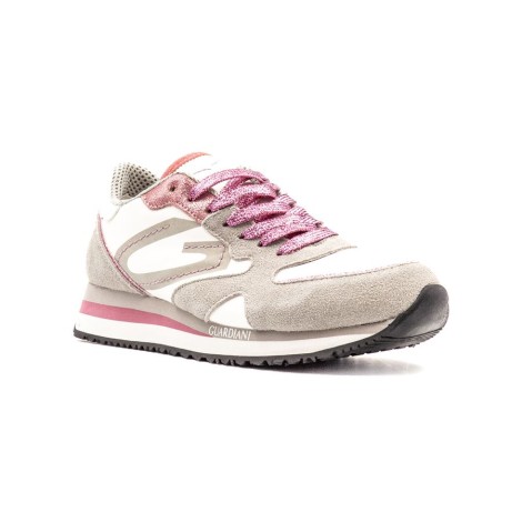 Sneakers Donna White/lilac ALBERTO GUARDIANI Tessuto