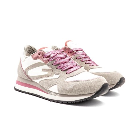 Sneakers Donna White/lilac ALBERTO GUARDIANI Tessuto