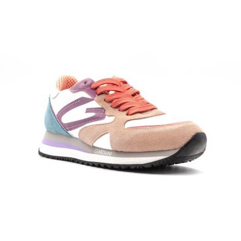 Sneakers Donna PEACH/WHITE/L.BLUE ALBERTO GUARDIANI Tessuto