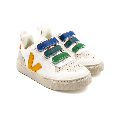 Sneakers Bambino MULTICO-EXTRA-WHITE_OURO VEJA Pelle