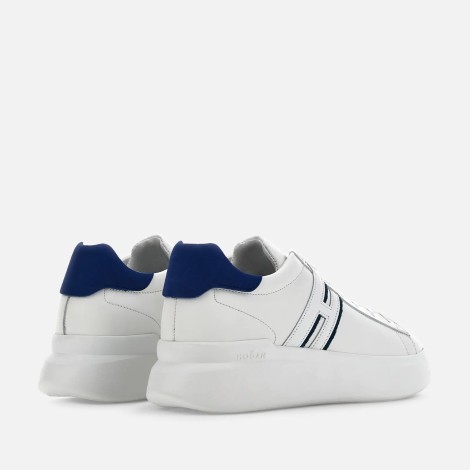 Sneakers H580 in pelle bianca e blu