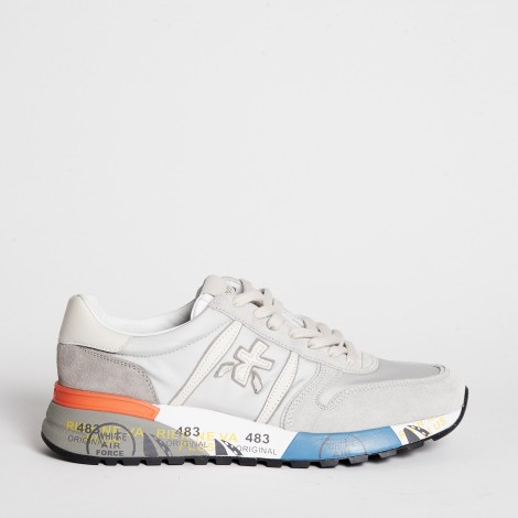 Sneakers Lander 6130 in pelle scamosciata e tessuto grigio