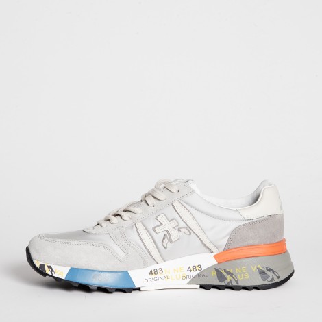 Sneakers Lander 6130 in pelle scamosciata e tessuto grigio